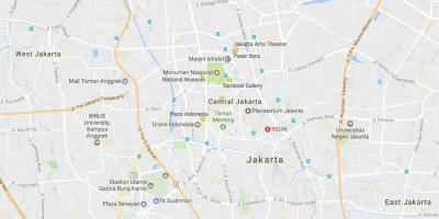 Mappa di Jakarta e centri commerciali