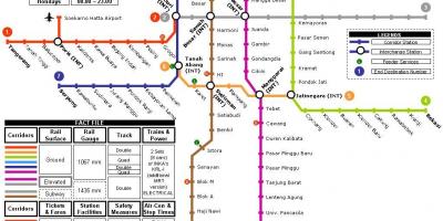 Jakarta mappa della metropolitana