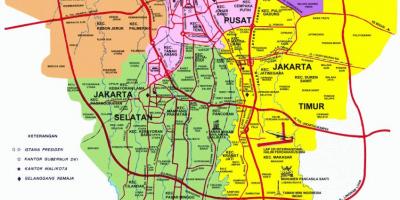 Jakarta attrazioni turistiche mappa