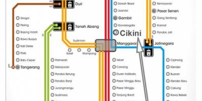 Mappa di Jakarta stazione ferroviaria