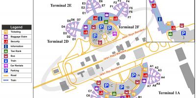 L'aeroporto internazionale di Soekarno hatta international airport sulla mappa