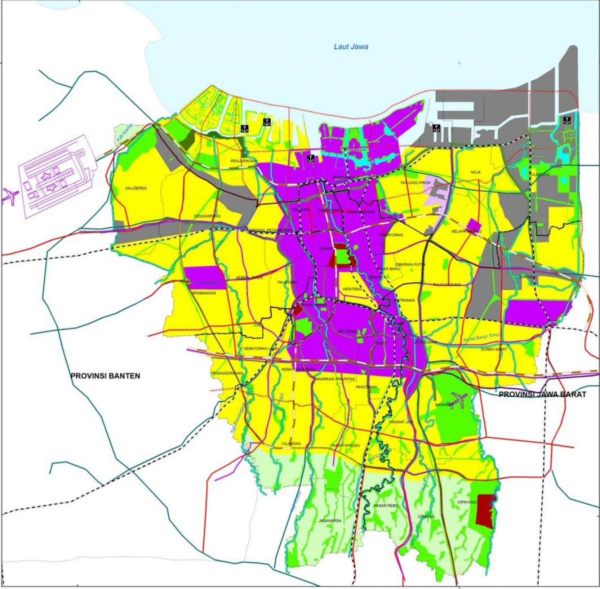 mappa di Jakarta cbd