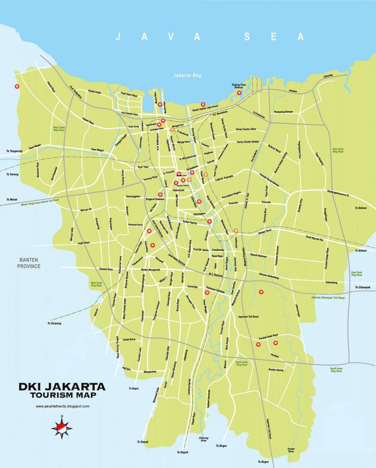mappa di Jakarta harmoni