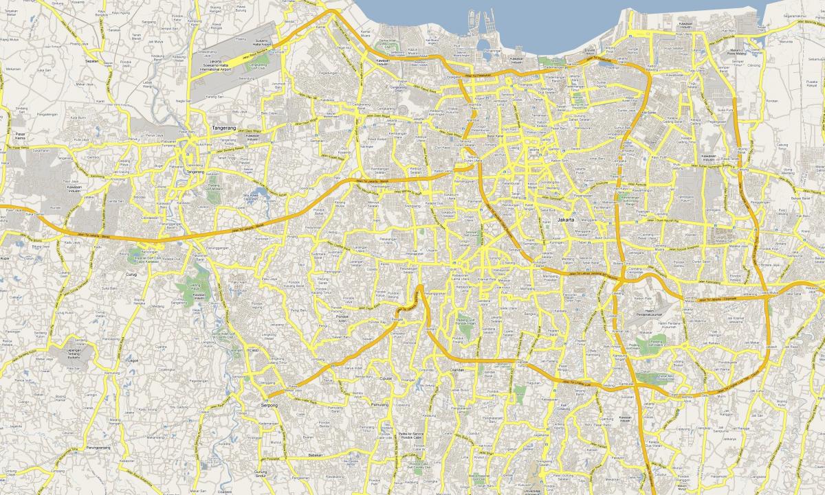 mappa di Jakarta strada