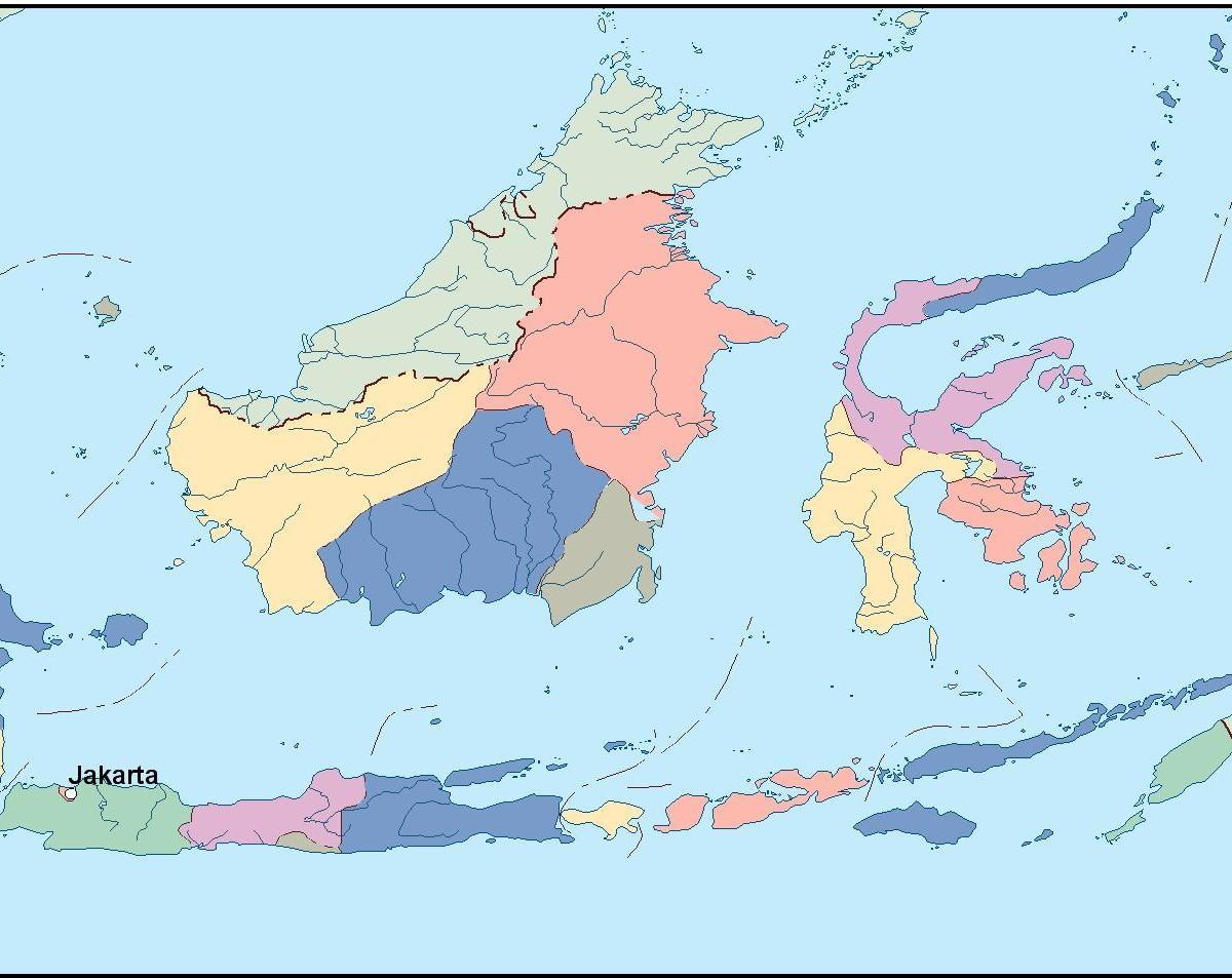 mappa di Jakarta mappa vettoriale