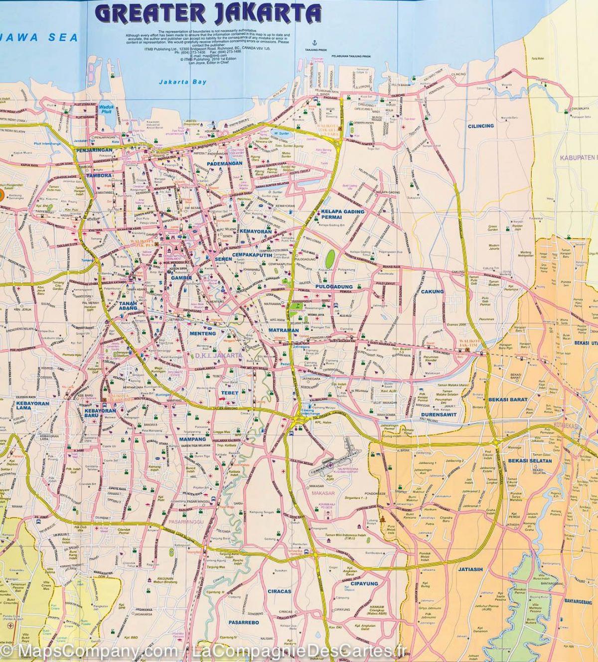 mappa di Jakarta strada