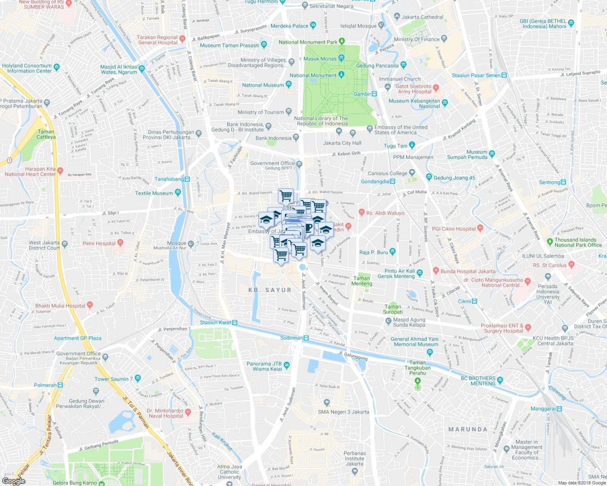 mappa di Jakarta thamrin