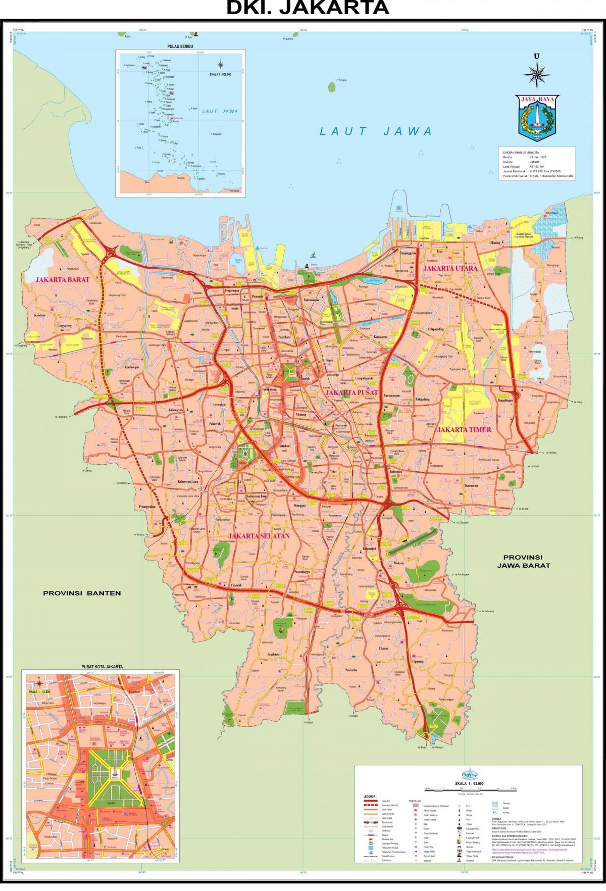 Jakarta mappa della città