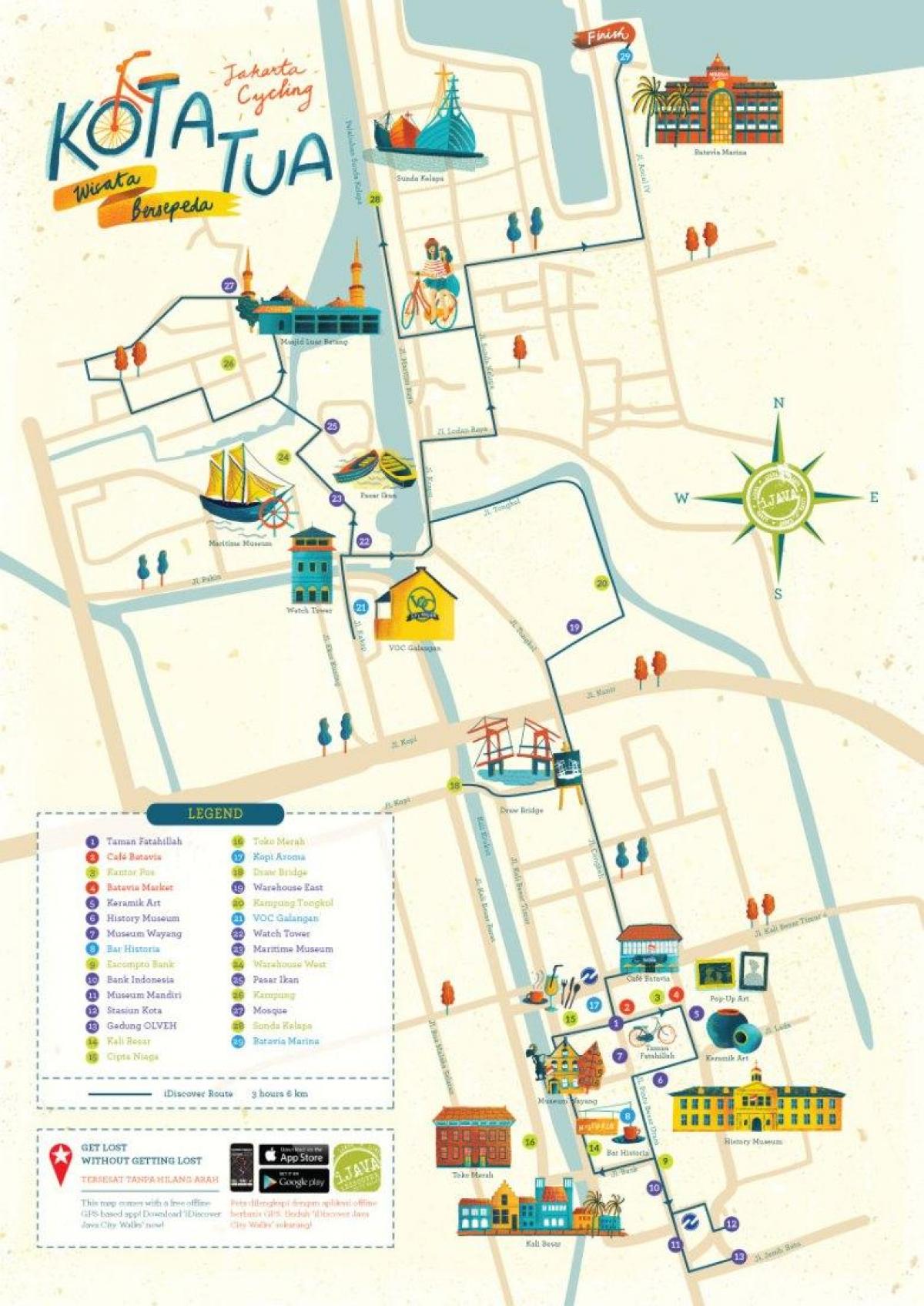 mappa di Jakarta kota