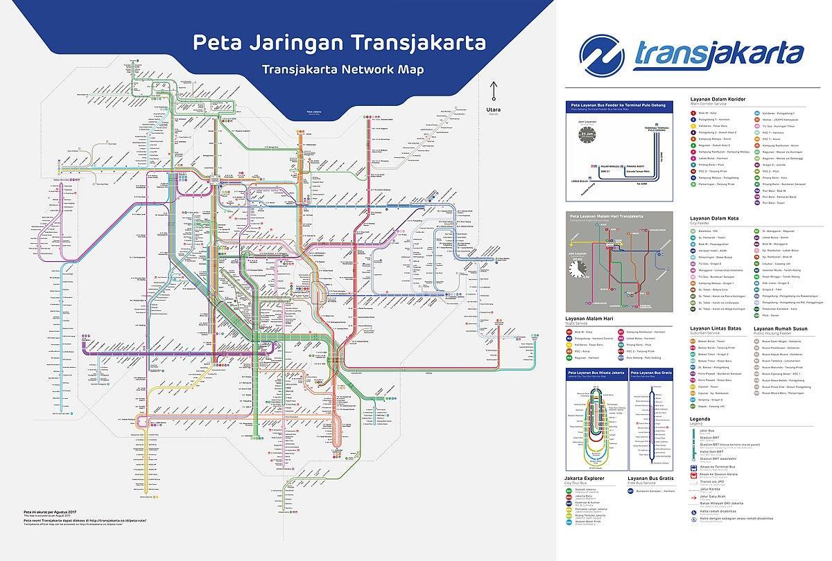 transJakarta mappa del percorso